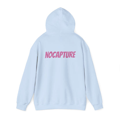 Unisex Heavy Blend™ Hooded Sweatshirt - Cozy Streetwear pink Logo front and back