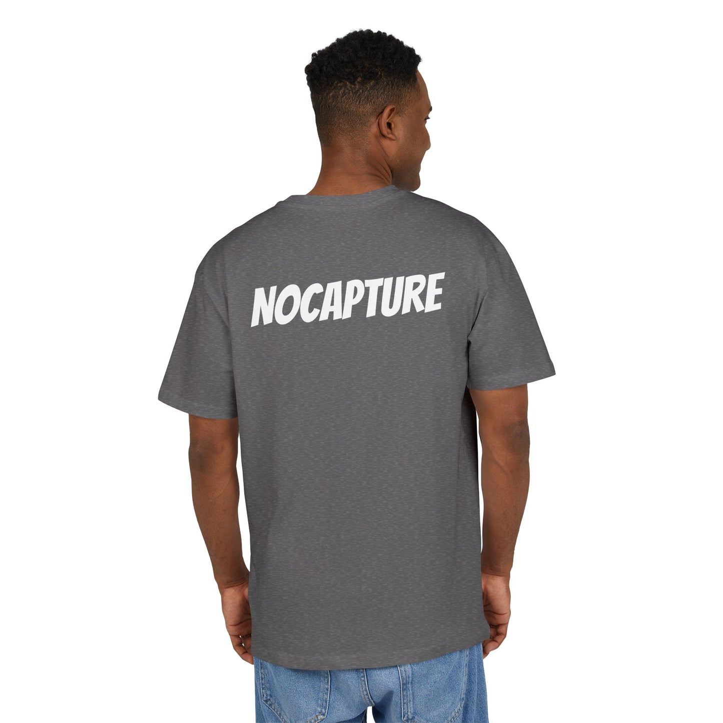 Unisex Heavy Oversize Tee - Front and Back Logo White v2