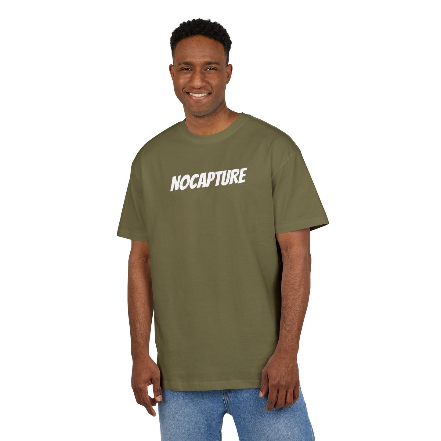 Unisex Heavy Oversize Tee - Front and Back Logo White v2