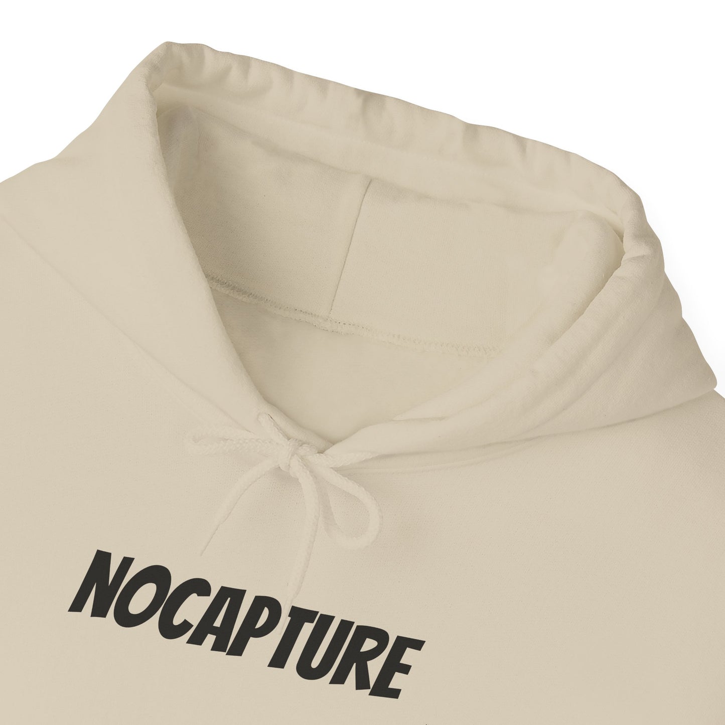 NOCAPTURE Unisex Heavy Blend™ Hooded Sweatshirt - Cozy Streetwear black Logo front and back