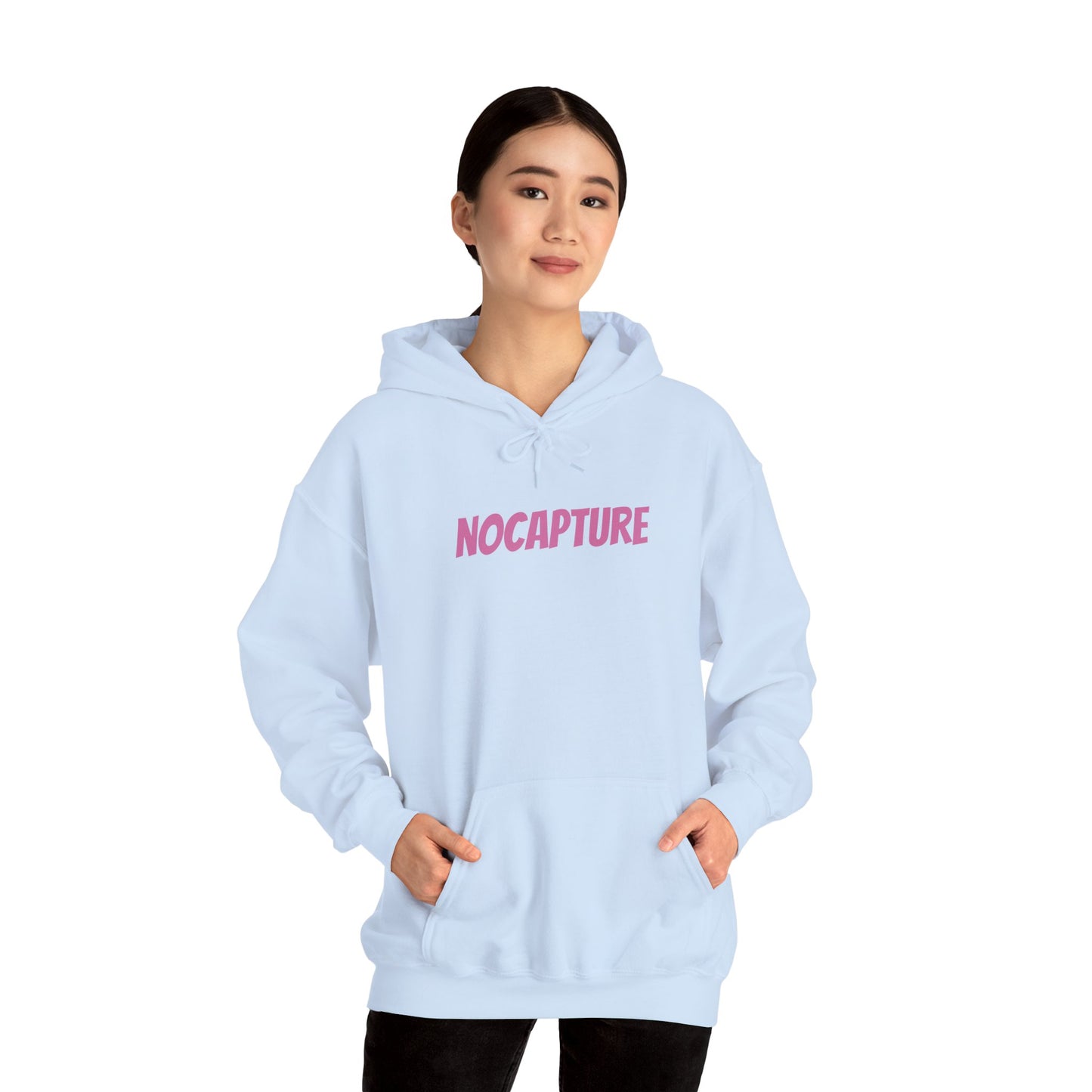 Unisex Heavy Blend™ Hooded Sweatshirt - Cozy Streetwear pink Logo front and back