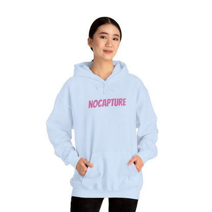 Unisex Heavy Blend™ Hooded Sweatshirt - Cozy Streetwear pink Logo front and back
