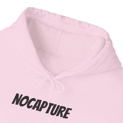 NOCAPTURE Unisex Heavy Blend™ Hooded Sweatshirt - Cozy Streetwear black Logo front and back