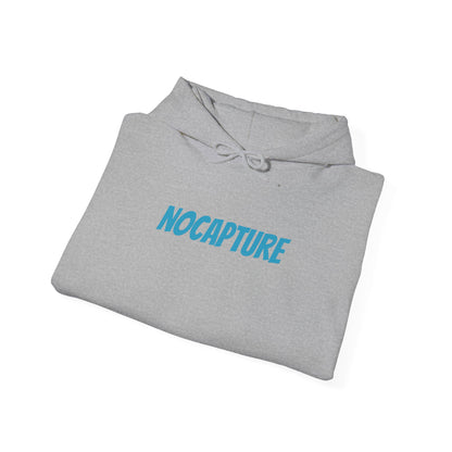 Unisex Heavy Blend™ Hooded Sweatshirt - Cozy Streetwear Baby Blue Logo front and back